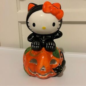 Hello Kitty Halloween Pumpkin Ceramic Tea Light Holder